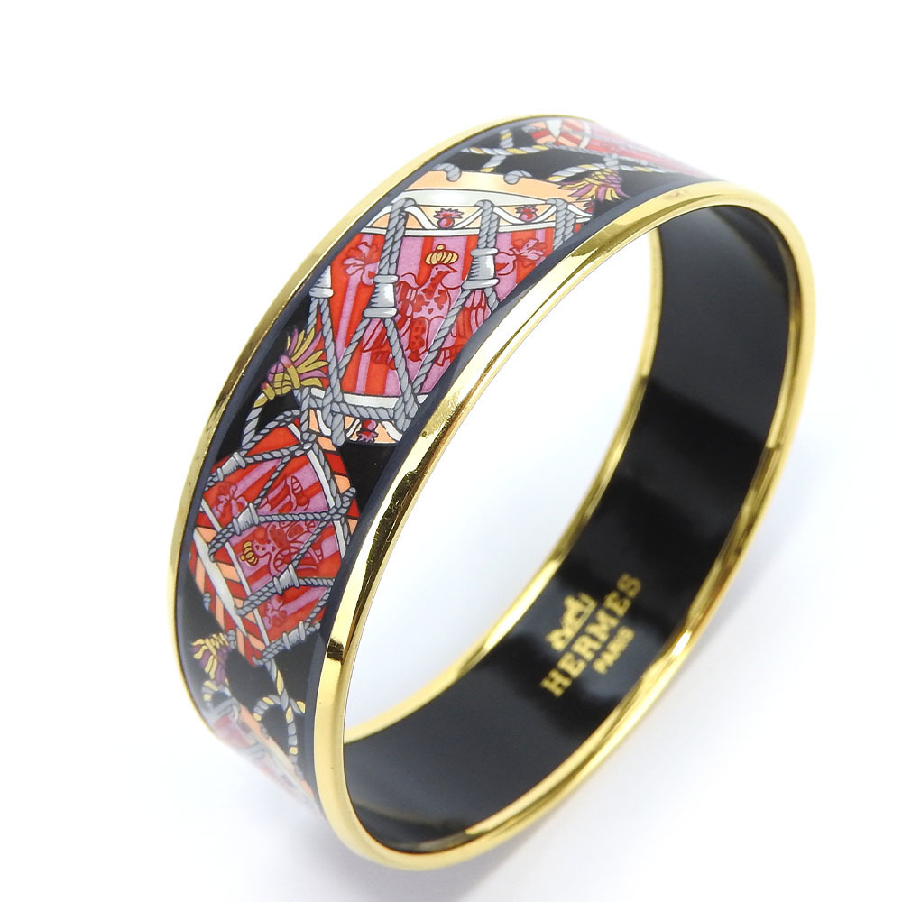 Hermes Hermes Emilel GM Cloisonne Bracelet Multicolor Metal Bangle